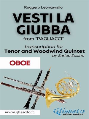 cover image of (Oboe part) Vesti la giubba--Tenor & Woodwind Quintet